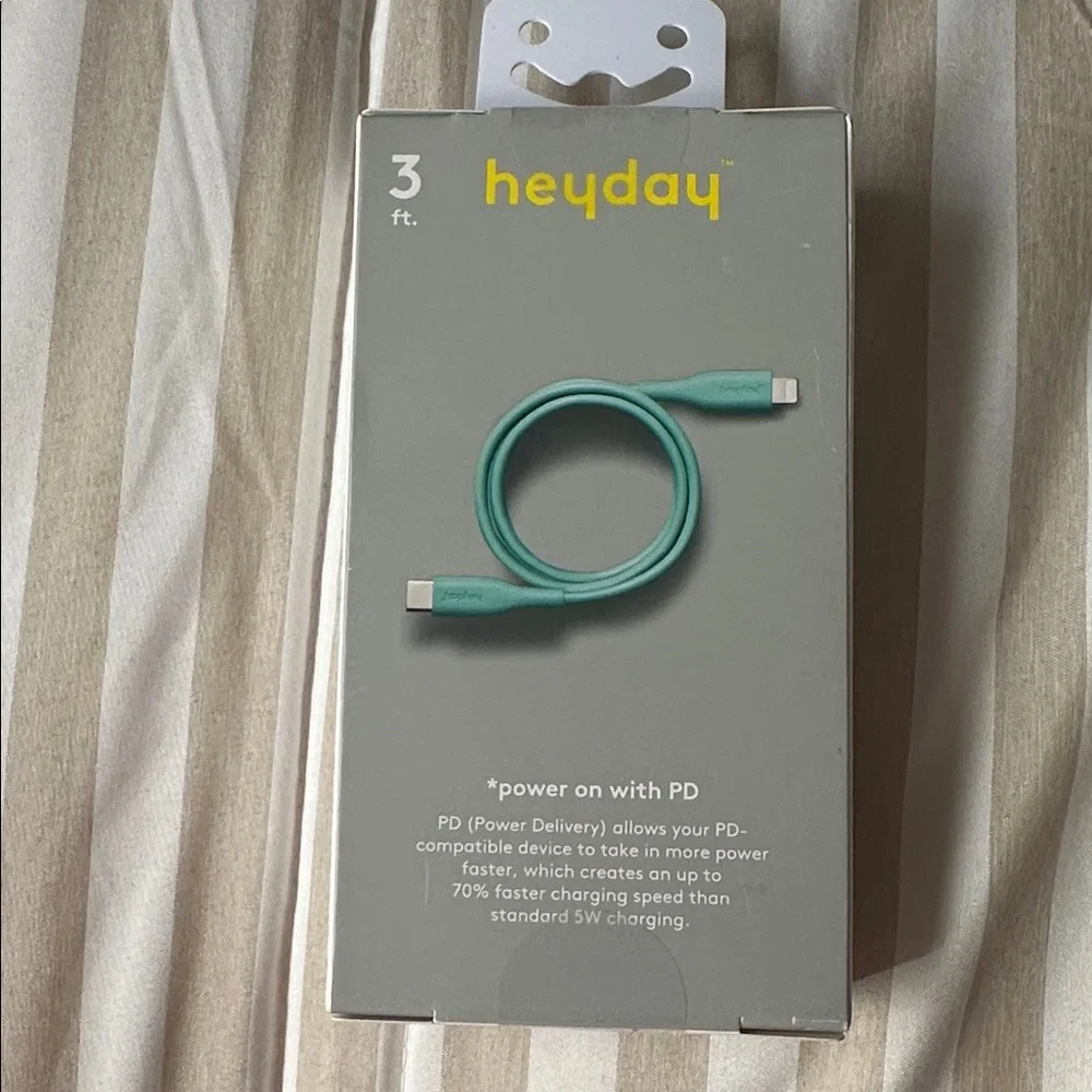 Heyday Teal Fast Charging Cable for iPhone and iPad